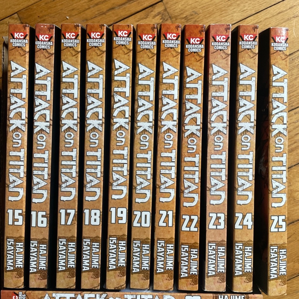 Attack on Titan, volumes 1-33.